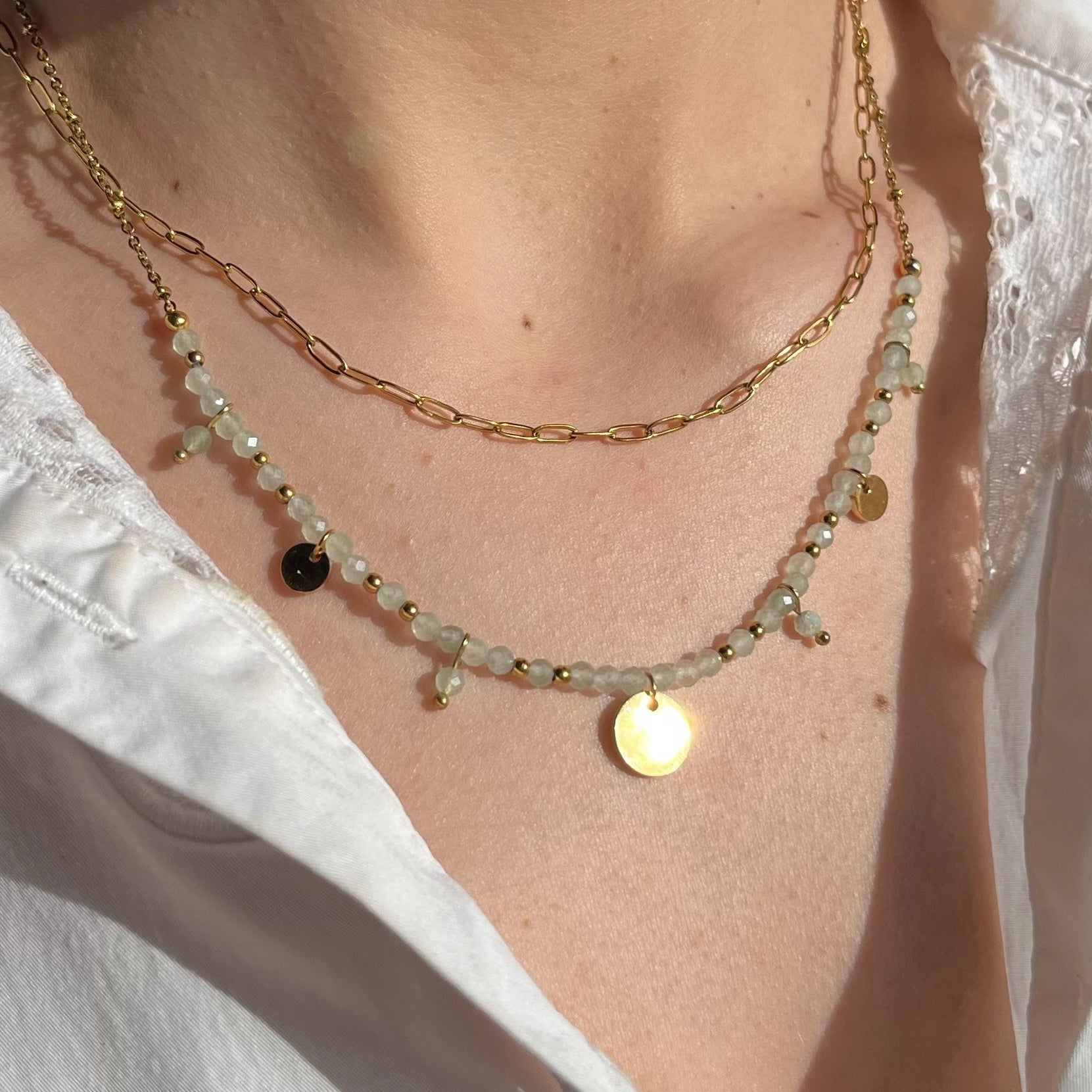 Collier Stesia - Aventurine Verte