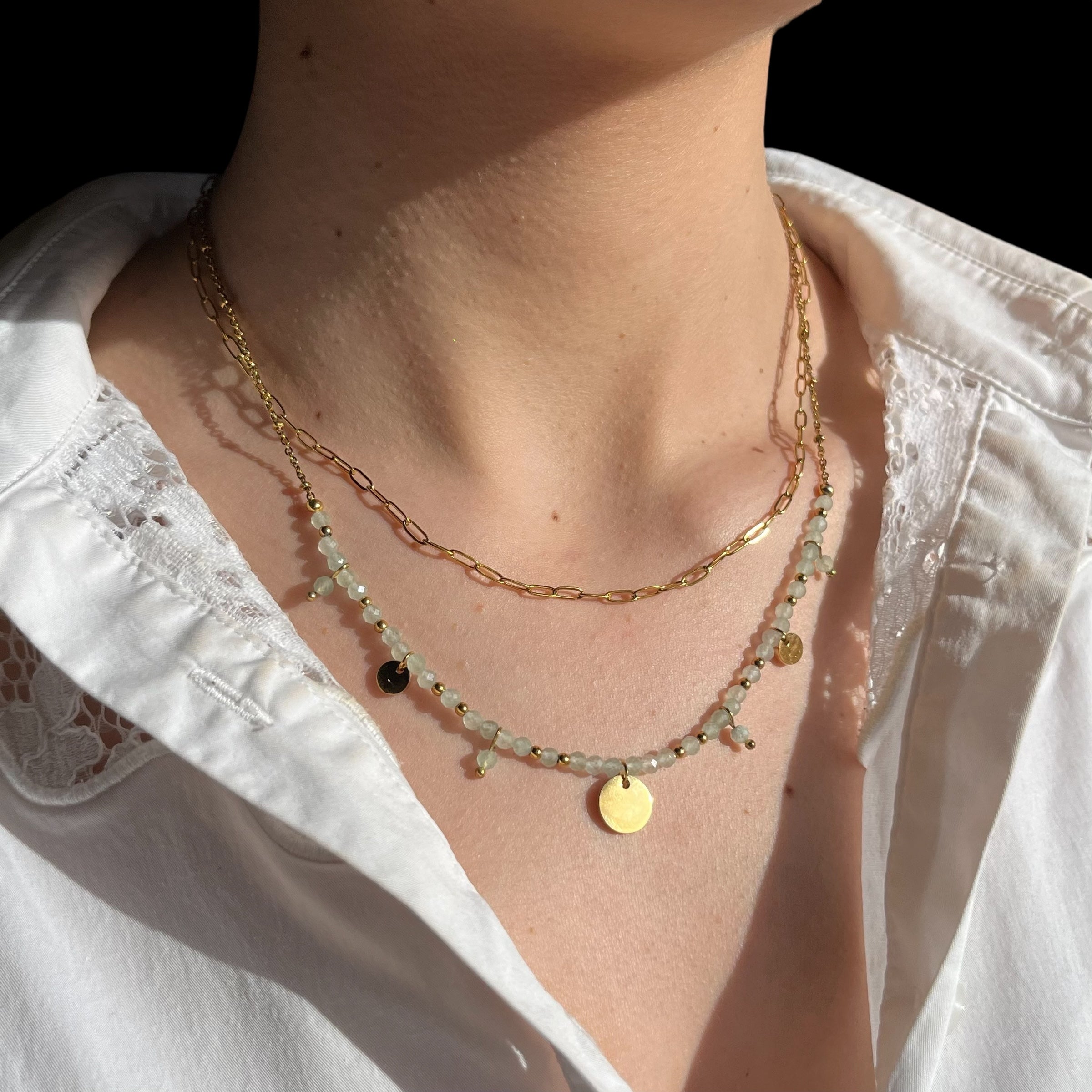 Collier Stesia - Aventurine Verte