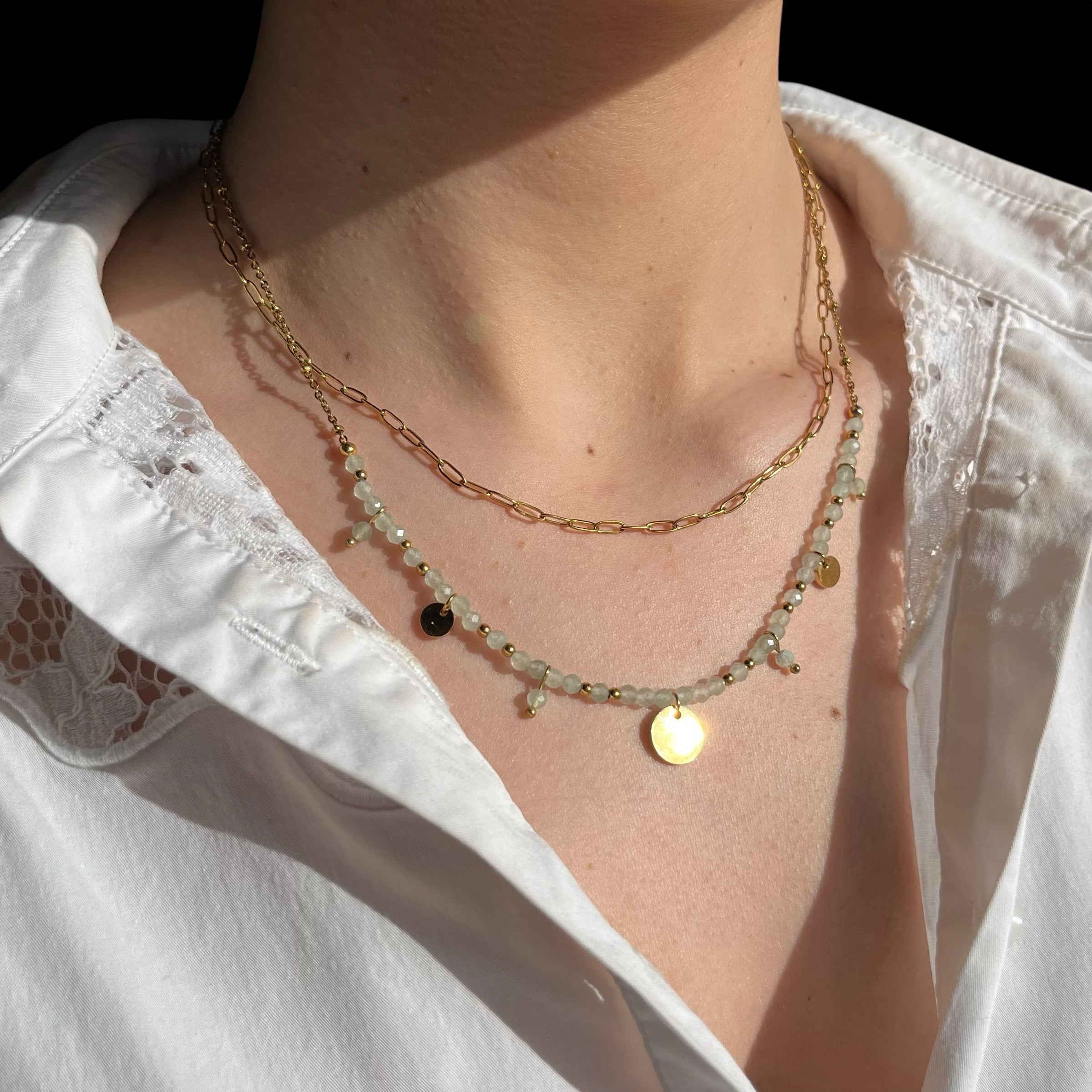 Collier Stesia - Aventurine Verte