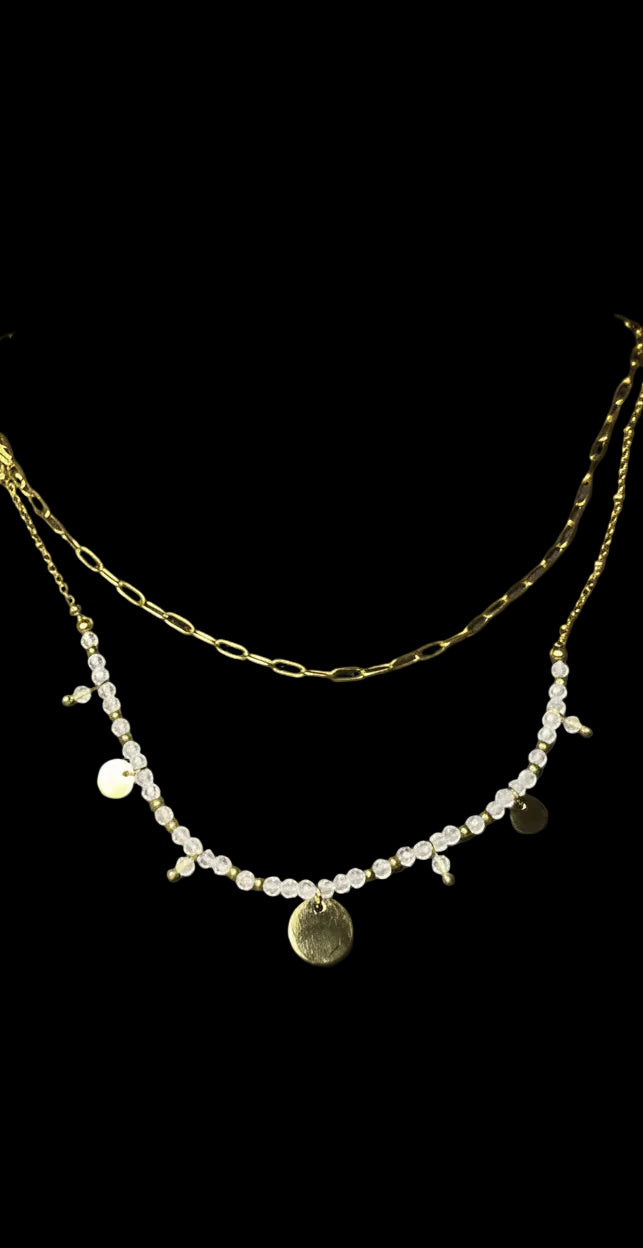 Collier Stesia - Cristal de Roche