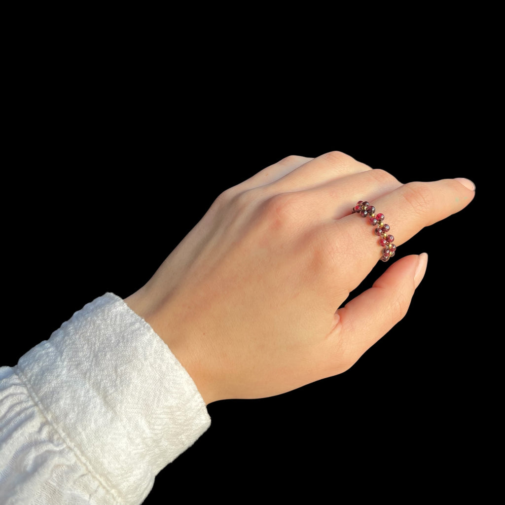 Bague Clarisse - Grenat Rouge