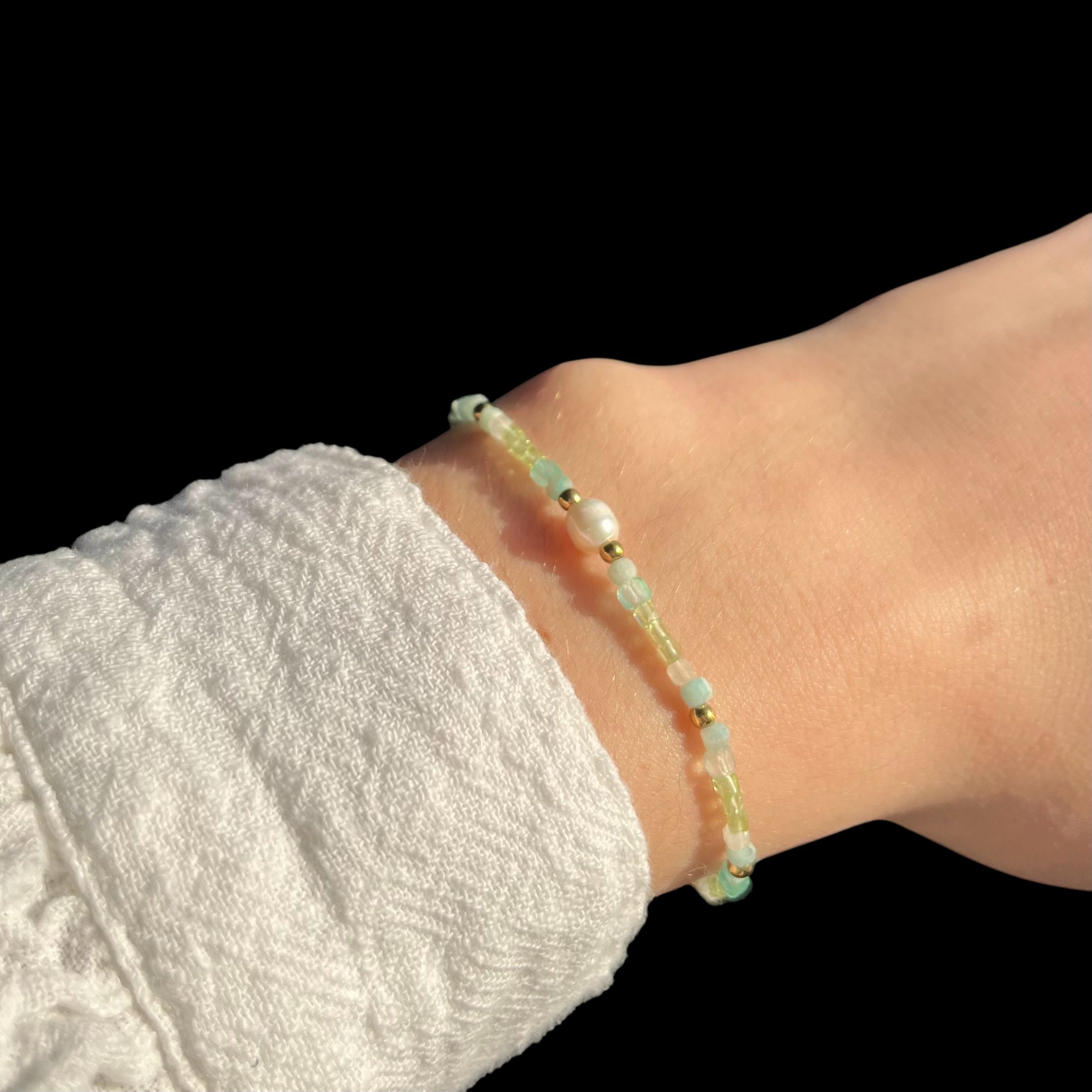 Bracelet Célia - Agate Verte