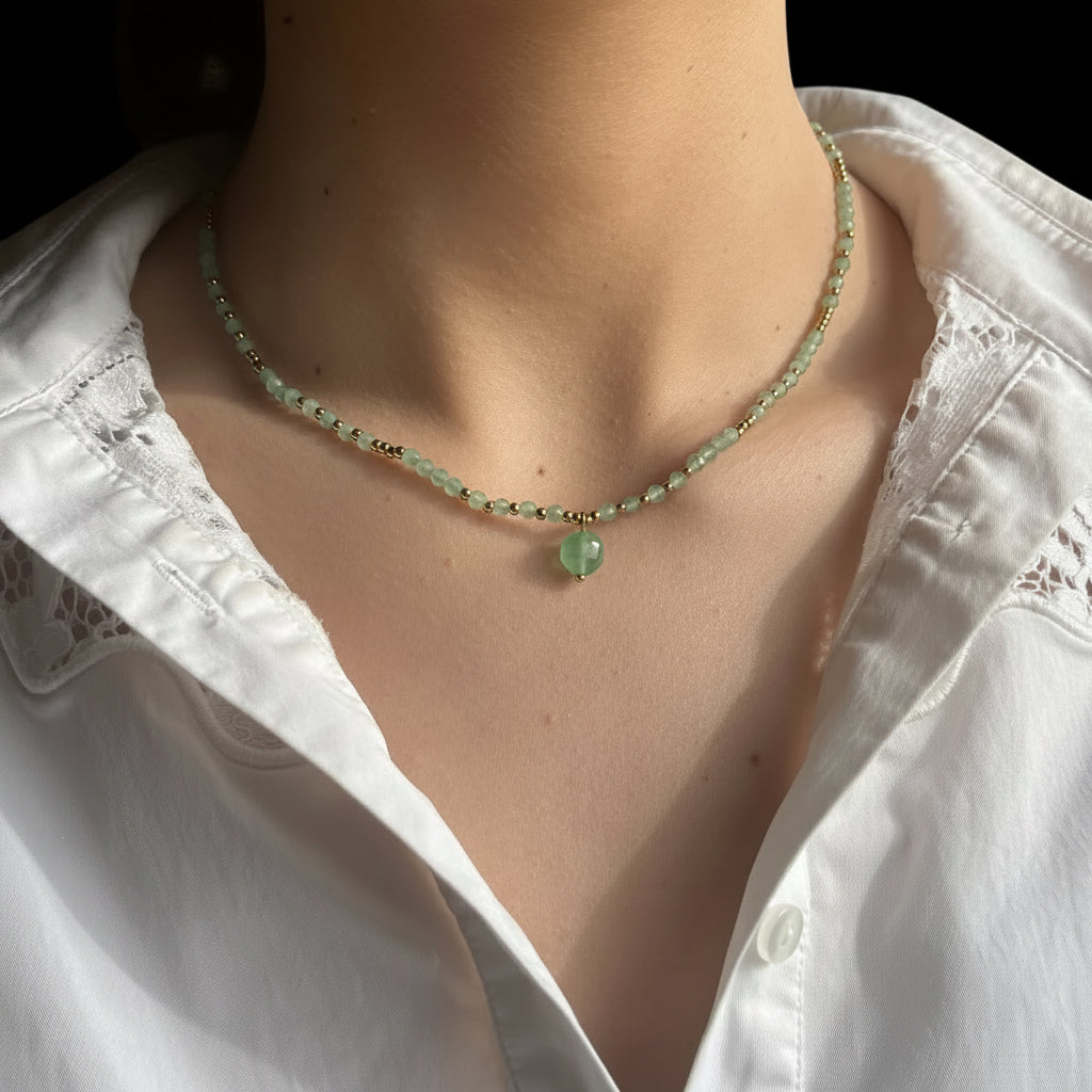 Collier Marie - Aventurine Verte