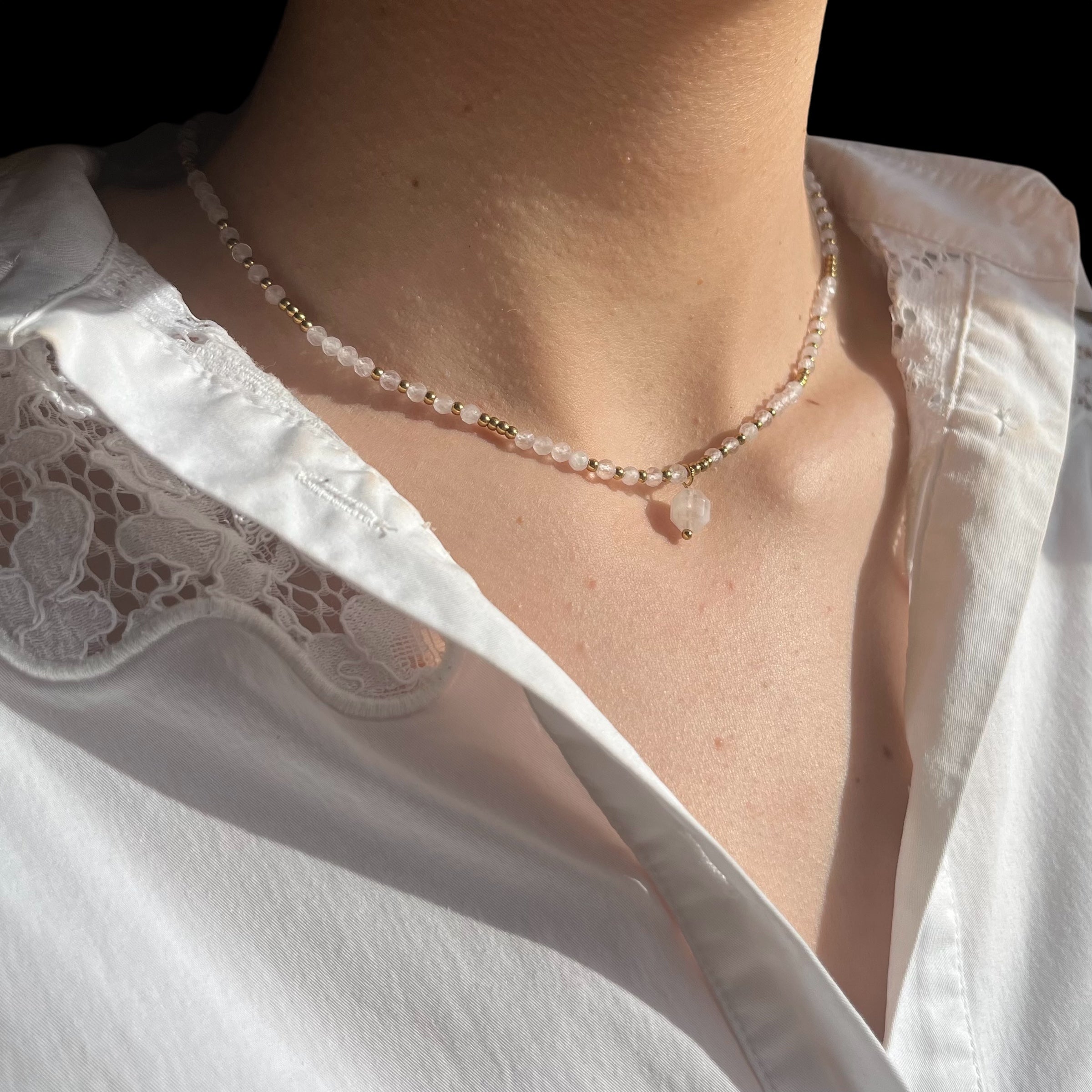 Collier Marie - Quartz Rose