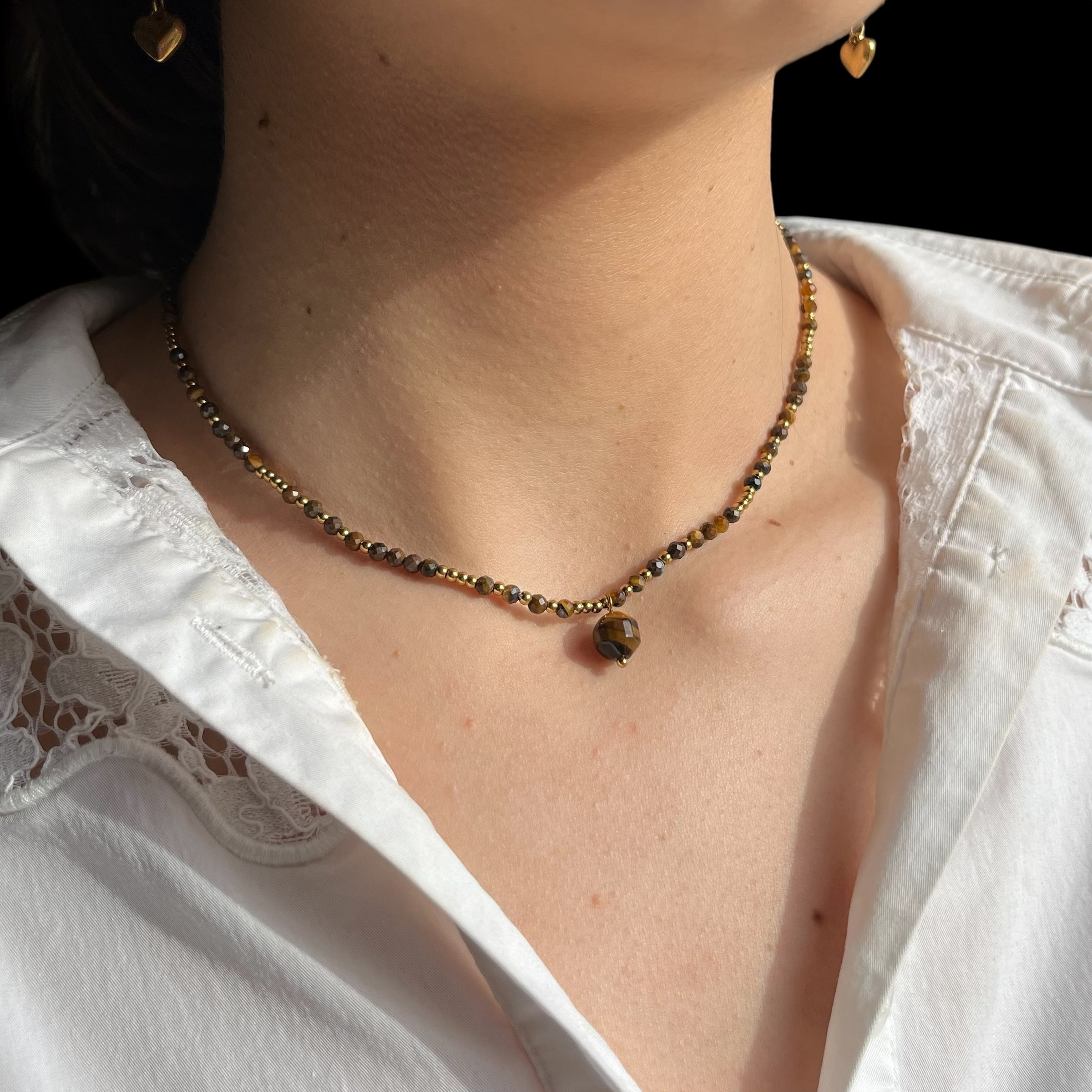 Collier Marie - Œil de Tigre