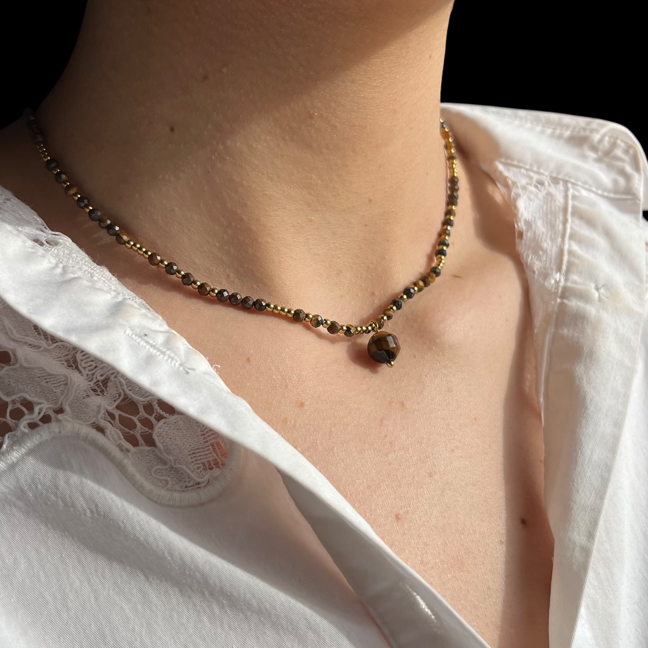 Collier Marie - Œil de Tigre