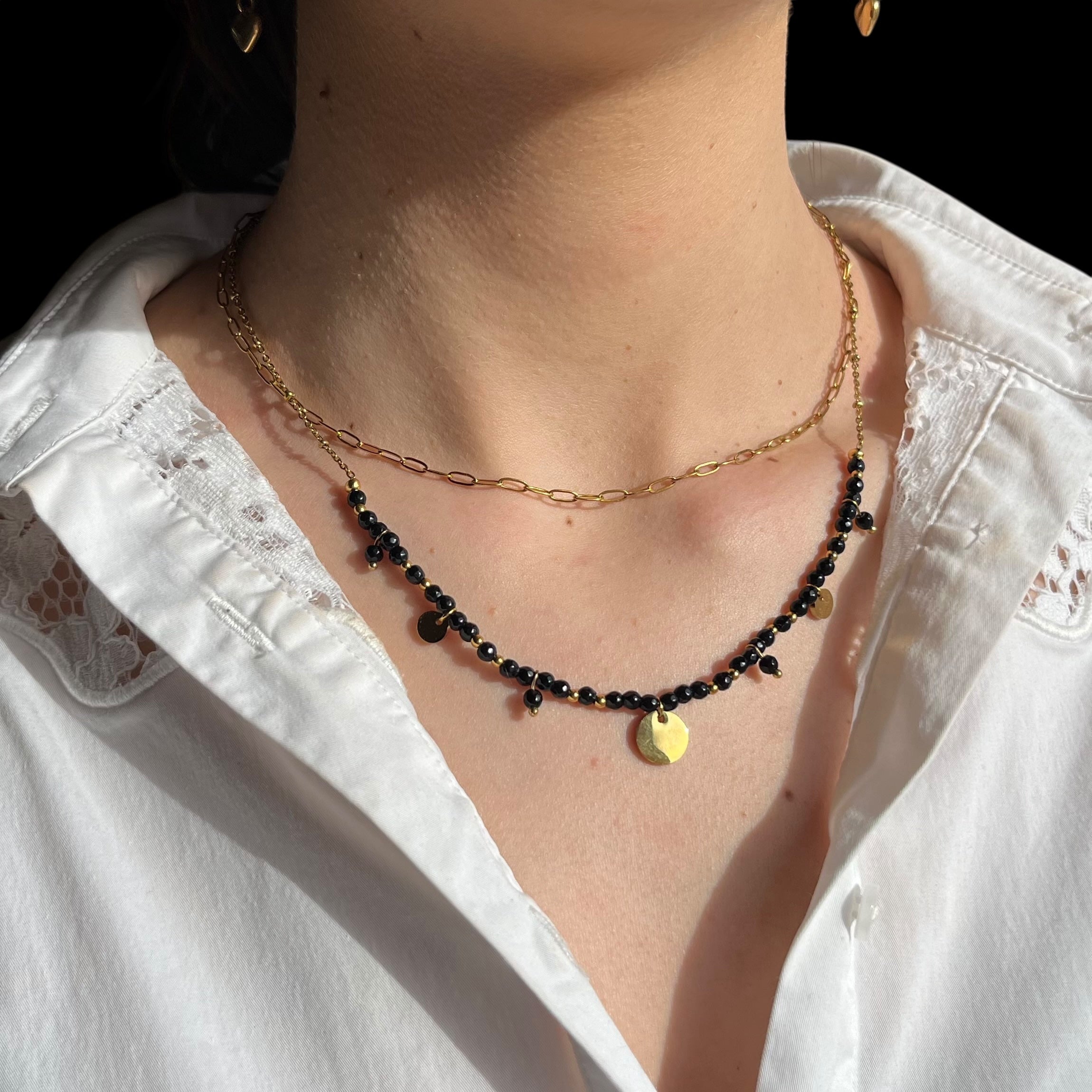 Collier Stesia - Onyx noir