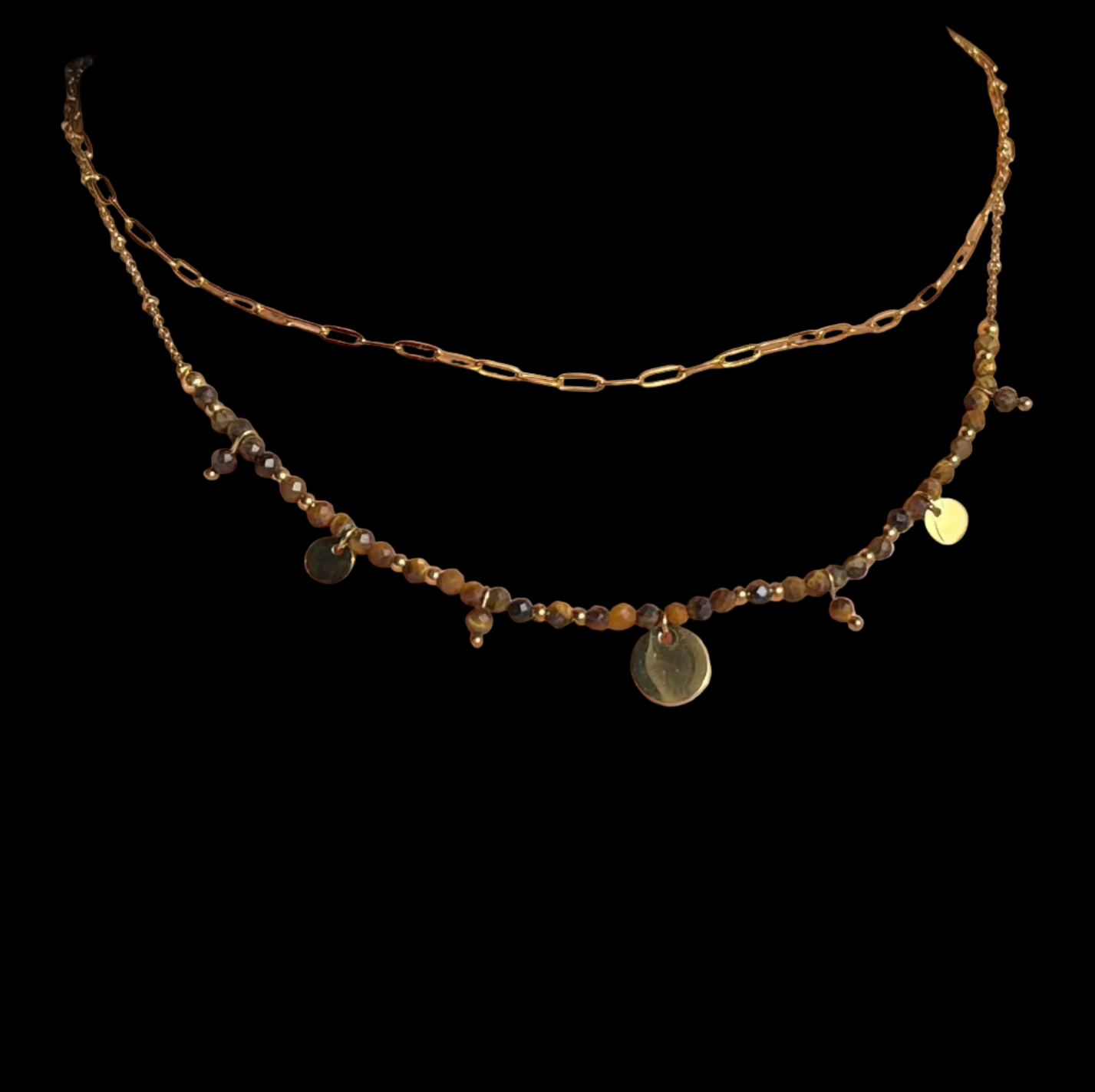 Collier Stesia - Œil de Tigre