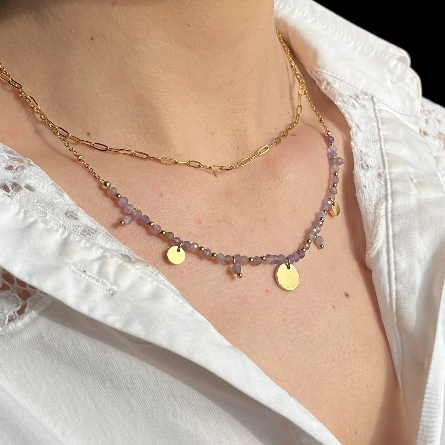 Collier Stesia - Améthyste