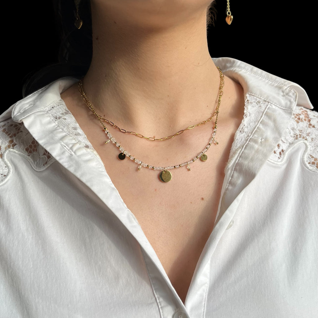 Collier Stesia - Cristal de Roche