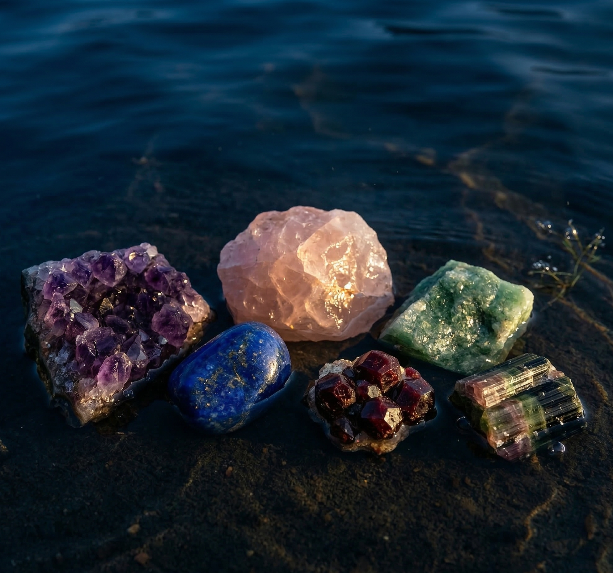 Pierres naturelle dans l'eau